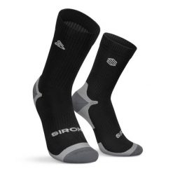 Długie skarpety turystyczno-trekkingoweunisex Druk. Czarne skarpety SIROKO, bez wzorów. Za 42.00 zł.