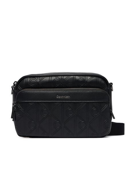 Calvin Klein Saszetka Emblem Aop Deboss Camera Bag LV04D3563G Czarny. Czarne saszetki i nerki CALVIN KLEIN, bez wzorów, ze skóry. Za 409.99 zł.