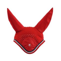 Czapka z muchą dla koni Premier Equine. Czerwone krawaty i muchy PREMIER EQUINE, bez wzorów, z materiału. Za 170.00 zł.