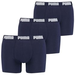 Bokserki męskie Puma EVERYDAY 3-PACK. Czarne bokserki Puma, m, bez wzorów, z bawełny. Za 129.99 zł.