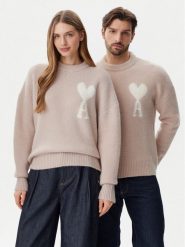 AMI PARIS Sweter UKS025.KN0032 Różowy Regular Fit. Czerwone swetry rozpinane AMI PARIS, m, bez wzorów, z wełny, bez kołnierzyka, bez ramiączek. Za 2,329.00 zł.