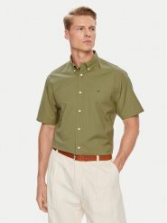 Tommy Hilfiger Koszula MW0MW33809 Zielony Regular Fit. Zielone koszule Tommy Hilfiger, m, bez wzorów, z bawełny, bez kołnierzyka, bez ramiączek. Za 189.99 zł.