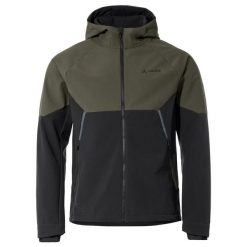 Kurtka wodoodporna VAUDE Qimsa Softshell. Zielone kurtki Vaude, m, bez wzorów, z softshellu, bez kaptura. Za 694.75 zł.