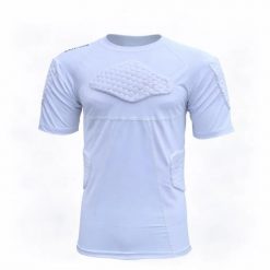 Warstwa bazowa z krótkim rękawem z ochraniaczami Lupos XS. Białe bielizna termoaktywna LUPOS, xs, bez wzorów, bez ramiączek, do piłki nożnej. Za 192.53 zł.