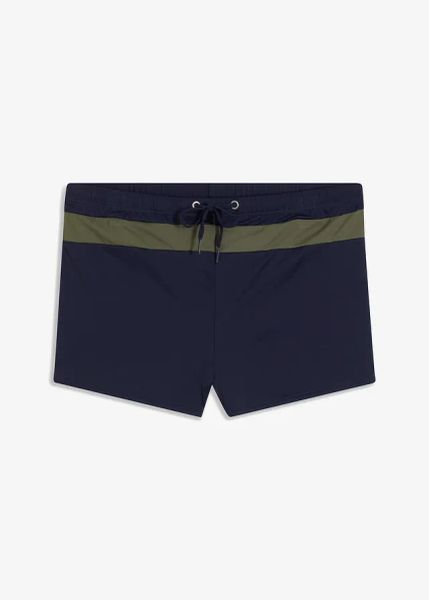 Kąpielówki męskie z troczkiem. Niebieskie kąpielówki bonprix, m, bez wzorów. Za 59.99 zł.