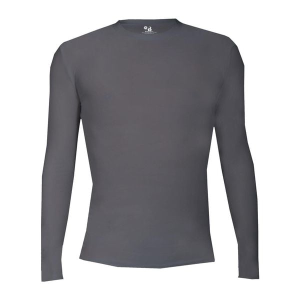Koszulka z długim rękawem Pro Compression Adults Men Round Neck Undershirt. Szare bluzy BADGER SPORT, l, bez wzorów, bez kaptura. Za 173.95 zł.
