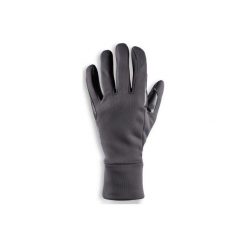 Ciepłe rękawiczki jeździeckie 100 Warm męskie. Szare rękawiczki FOUGANZA, bez wzorów, z materiału. Za 54.99 zł.