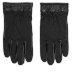 Rękawiczki Męskie Guess. Czarne rękawiczki Guess, z aplikacjami. Za 279.99 zł.