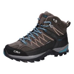 Buty trekkingowe męskie CMP RIGEL MID skóra wodoodporne. Brązowe trekkingi CMP, bez wzorów, ze skóry, bez zapięcia. Za 467.49 zł.