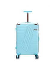 Semi Line Walizka średnia T5811-4 Błękitny. Niebieskie walizki Semi-line, bez wzorów, z tworzywa sztucznego, średnie. Za 279.99 zł.