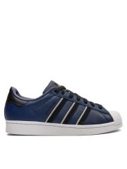 Adidas Sneakersy Superstar Shoes HQ2210 Granatowy. Niebieskie buty sportowe casual Adidas, bez wzorów, ze skóry, bez zapięcia. Za 339.99 zł.
