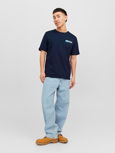 Jack & Jones Koszulka w kolorze granatowym rozmiar: L. Niebieskie bezrękawniki Jack & Jones, l, bez wzorów, z bawełny, bez kołnierzyka, bez ramiączek. Za 52.45 zł.