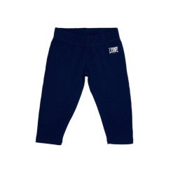 Legginsy na czas wolny na co dzień. Niebieskie legginsy długie sportowe LEONE 1947 APPAREL, bez wzorów, z bawełny, na fitness i siłownię. W wyprzedaży za 39.68 zł.