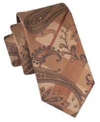 Klasyczny, Męski Krawat Alties - Duży Wzór, Odcienie Beżów. Krawaty i muchy Alties, bez wzorów, z tkaniny. Za 49.00 zł.