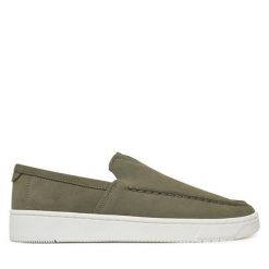 Półbuty Toms. Szare eleganckie półbuty Toms, bez wzorów, bez obcasa, bez zapięcia. Za 239.99 zł.