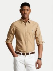 Polo Ralph Lauren Koszula 710889739001 Beżowy Slim Fit. Brązowe koszule Polo Ralph Lauren, m, bez wzorów, z bawełny, bez kołnierzyka, bez ramiączek. Za 509.99 zł.