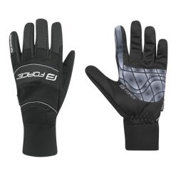 Rękawiczki rowerowe zimowe dla dorosłych Force Windster Spring. Czarne rękawiczki FORCE, na zimę, bez wzorów. Za 109.99 zł.