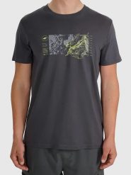 4F Koszulka w kolorze antracytowym rozmiar: S. Czarne bezrękawniki 4F, s, bez wzorów, z bawełny, bez kołnierzyka, bez ramiączek. Za 29.99 zł.