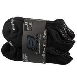 Skarpetki sportowe dla dorosłych 6pk Unisex 1/2 Terry Crew. Czarne skarpetki sportowe Skechers, bez wzorów, z bawełny. Za 59.99 zł.