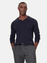 Tommy Hilfiger Sweter MW0MW42249 Granatowy Regular Fit. Niebieskie swetry rozpinane Tommy Hilfiger, l, bez wzorów, z bawełny, bez kołnierzyka, bez ramiączek. Za 429.99 zł.