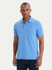Tommy Jeans Polo DM0DM22711 Niebieski Regular Fit. Niebieskie koszulki polo Tommy Jeans, l, bez wzorów, z bawełny, bez kołnierzyka, bez ramiączek. Za 289.99 zł.