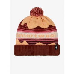 Czapka zimowa Smartwool Knit Winter Pattern POM Beanie - apricot. Czerwone czapki zimowe Smartwool, bez wzorów. Za 129.99 zł.