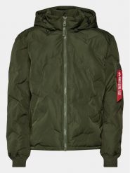Alpha Industries Kurtka przejściowa Logo 108107 Zielony Regular Fit. Zielone kurtki Alpha Industries, m, bez wzorów, z syntetyku, bez kaptura. Za 759.99 zł.