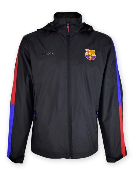 Two czarna kurtka z Barçy. Czarne kurtki FC Barcelona, s, bez wzorów, z materiału, bez kaptura. Za 303.22 zł.