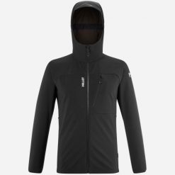 Kurtka softshell męska Millet Magma Shield Hoodie. Czarne kurtki Millet, m, bez wzorów, z softshellu, bez kaptura. Za 689.99 zł.