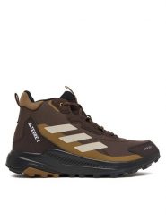 Adidas Trekkingi Terrex Anylander Mid Rain.Rdy Hiking Shoes KJ0862 Brązowy. Brązowe botki sznurowane Adidas, bez wzorów, z materiału, bez obcasa, bez zapięcia. Za 439.99 zł.