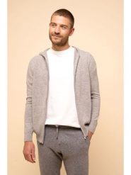 Just Cashmere Kaszmirowy kardigan "Elliot" w kolorze jasnoszarym rozmiar: M. Szare swetry rozpinane Just Cashmere, m, bez wzorów, z kaszmiru, bez kołnierzyka, bez ramiączek. Za 478.99 zł.