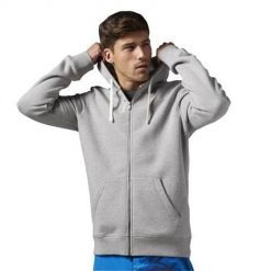 Bluza sportowa męska Reebok EL Fleece FZ. Szare bluzy z kapturem Reebok, m, bez wzorów, z kapturem. Za 355.00 zł.