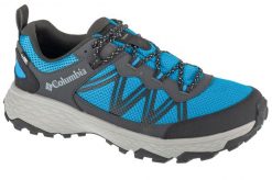 Buty trekkingowe męskie, Peakfreak Rush Outdry. Niebieskie buty turystyczne Columbia, bez wzorów, z materiału, przed kostkę, bez zapięcia, trekkingowe. Za 449.99 zł.