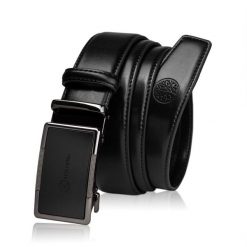 Skórzany pasek BETLEWSKI C35-BA CZARNY 100. Czarne paski bez wzorów, z materiału. Za 79.99 zł.