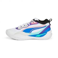 Buty koszykarskie męskie Puma Playmaker Pro. Białe buty do koszykówki Puma, bez zapięcia, do koszykówki. Za 416.00 zł.