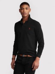 Polo Ralph Lauren Polo 710681126037 Czarny Slim Fit. Czarne koszulki polo Polo Ralph Lauren, m, bez wzorów, z bawełny, bez kołnierzyka, bez ramiączek. Za 459.99 zł.
