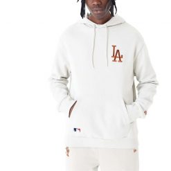 Bluza New Era League Essntls Os Hoody Losdod Stnebr Dorosłych. Brązowe bluzy z kapturem New Era, s, bez wzorów, z bawełny, z kapturem. Za 394.25 zł.