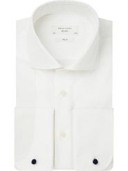 PROFUOMO Koszula - Slim fit - w kolorze białym rozmiar: 43. Białe koszule PROFUOMO, bez wzorów, z bawełny, bez kołnierzyka, bez ramiączek. Za 222.41 zł.