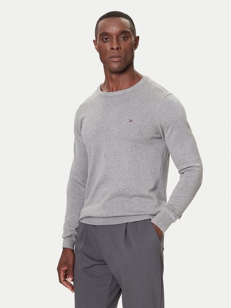 Tommy Hilfiger Sweter MW0MW14748 Szary Regular Fit. Szare swetry rozpinane Tommy Hilfiger, m, bez wzorów, z bawełny, bez kołnierzyka, bez ramiączek. Za 409.99 zł.