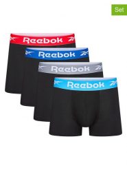 Reebok Bokserki (4 pary) "Javion" w kolorze czarnym rozmiar: S. Czarne bokserki Reebok, s, bez wzorów. Za 81.95 zł.