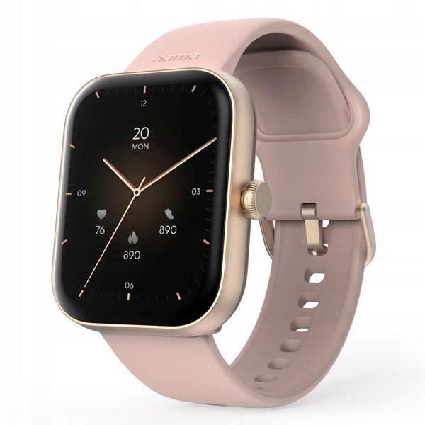 Hama Fit Watch 5000 SMARTWATCH Zegarek Sportowy Prostokątny Różowe Złoto. Czerwone, cyfrowe zegarki HAMA, plastikowe. Za 235.60 zł.