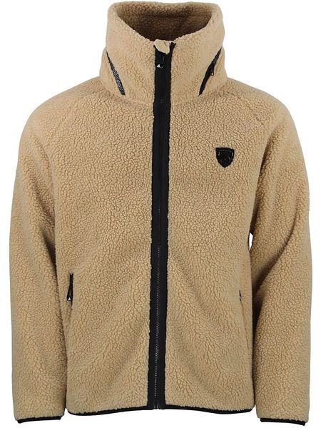 Peak Mountain Kurtka polarowa "Camay" w kolorze jasnobrązowym rozmiar: 3XL. Brązowe kurtki Peak Mountain, xl, bez wzorów, z polaru, bez kaptura. Za 218.57 zł.