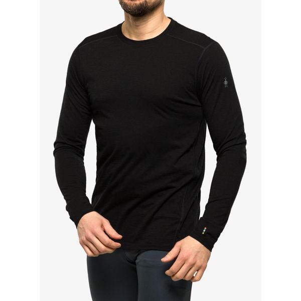 Bluza termiczna męska Smartwool Classic Merino Base Layer LS Boxed. Czarne bielizna termoaktywna Smartwool, m, bez wzorów, z wełny, bez ramiączek, trekkingowe. Za 333.99 zł.