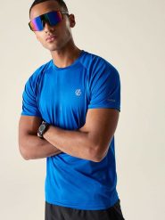 Dare 2b Koszulka funkcyjna "Accelerate" w kolorze niebieskim rozmiar: XS. Niebieskie t-shirty sportowe Dare 2B, bez wzorów, z materiału, bez ramiączek, outdoorowe. Za 48.62 zł.