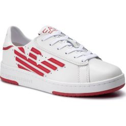 Sneakersy EA7 EMPORIO ARMANI - X8X043 XK075 A041 White/Tango Red. Białe buty sportowe casual EA7 Emporio Armani, bez wzorów, z materiału. W wyprzedaży za 539.00 zł.