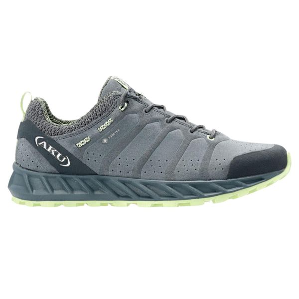 Buty trekkingowe dla dorosłych Aku Rapida Evo Gore-Tex. Szare buty turystyczne Aku, bez wzorów, z gore-texu, przed kostkę, bez zapięcia, wspinaczkowe, gore-tex. Za 439.49 zł.