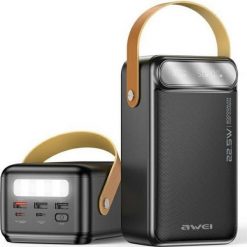 Awei PowerBank P101K 60000 mAh 22.5W czarny. Czarne powerbanki . Za 239.00 zł.