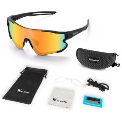 Polaryzowane okulary przeciwsłoneczne UV400 do sportu. Czarne okulary przeciwsłoneczne WEST BIKING. Za 117.24 zł.