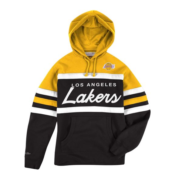 Bluza z kapturem Los Angeles Lakers. Czarne bluzy z kapturem Mitchell & Ness, bez wzorów, z kapturem. Za 447.50 zł.