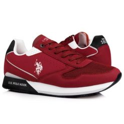 Buty męskie sportowe do chodzenia U.S POLO. Białe buty do biegania U.S. Polo Assn., bez wzorów, bez zapięcia, trekkingowe. W wyprzedaży za 199.00 zł.